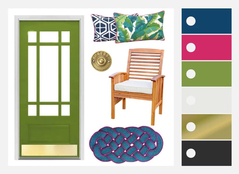 Summer Porch Inspiration: Green Front Doors