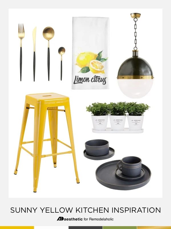 Tips for Decorating a Sunny Yellow Kitchen #Bekob