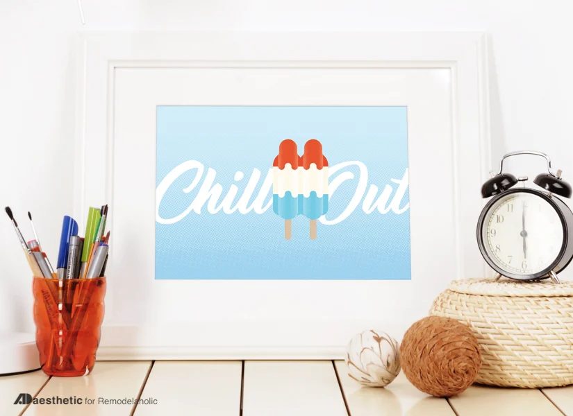 Free Summer Ready-to-print: Chill Out Popsicle Art