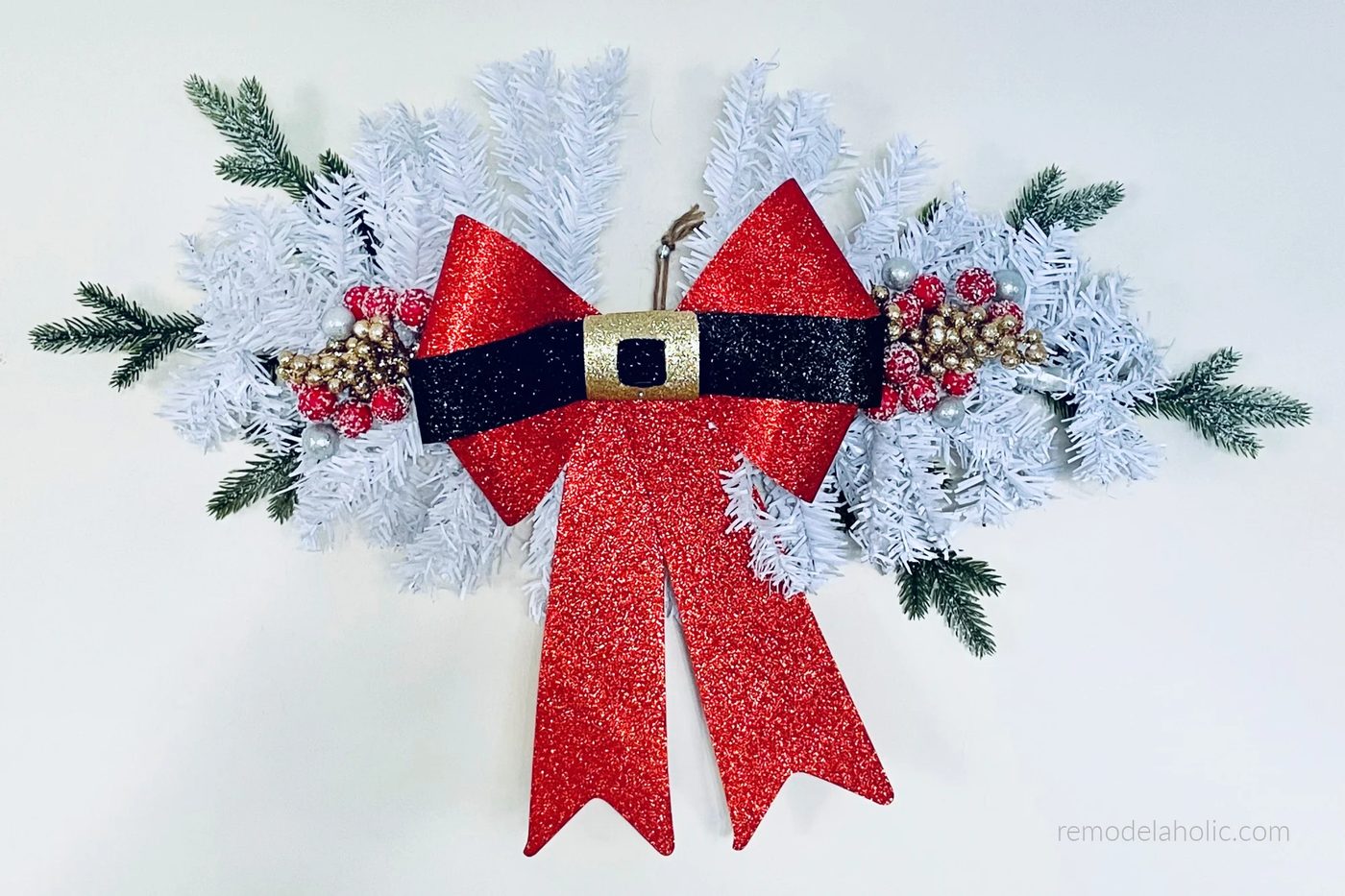 Dollar Tree Diy Christmas Swag From Minature Christmas Trees, Bekob
