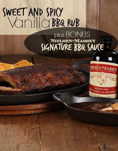 Sweet and Spicy Vanilla BBQ Rub plus Bonus Nielsen-Massey Signature BBQ Sauce | FOODIEaholic.com #bbq #grill #ribs #rubs #sauce