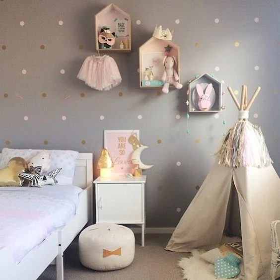 Girls Room for Girl Bedroom Mood Board, Postbox Designs