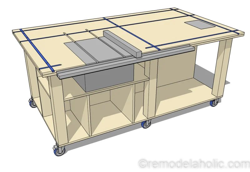 Table Saw Workbench Woodworking Plans