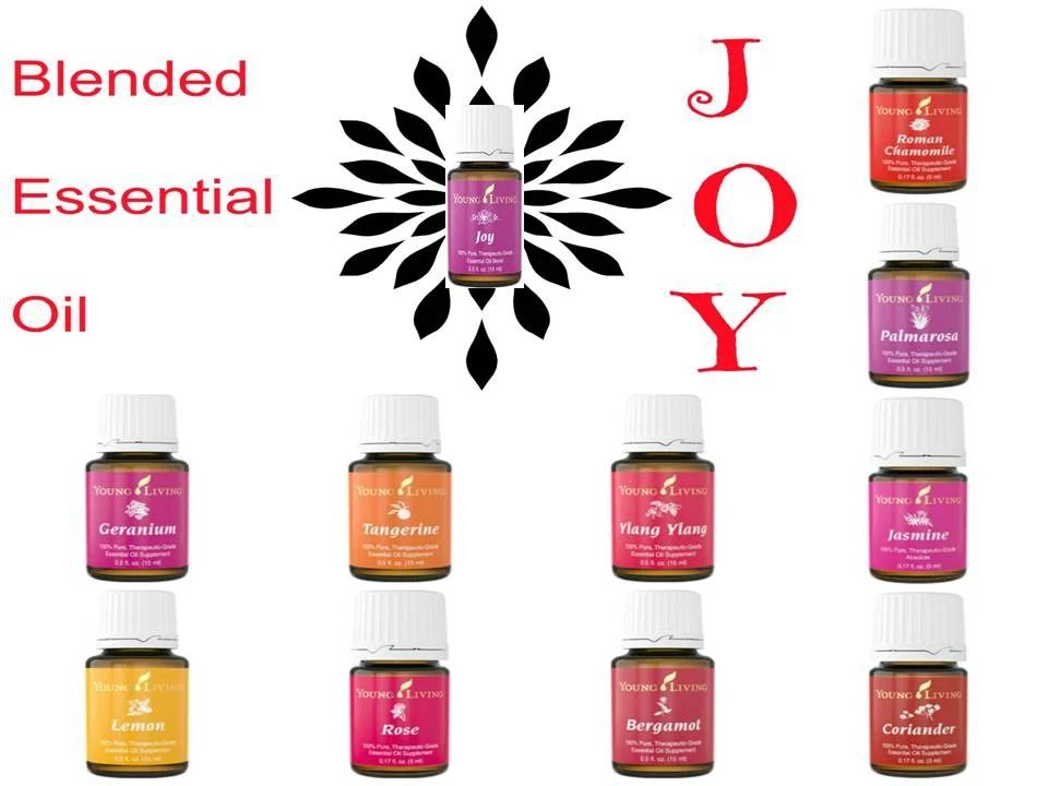 Joy blended essential oil, a blend the uses of Bergamot, Ylang Ylang, Geranium, Coriander, Lemon, Tangerine, Jasmine, Roman Chamomile, Palmarosa, and Rose. Learn all the uses of Jo