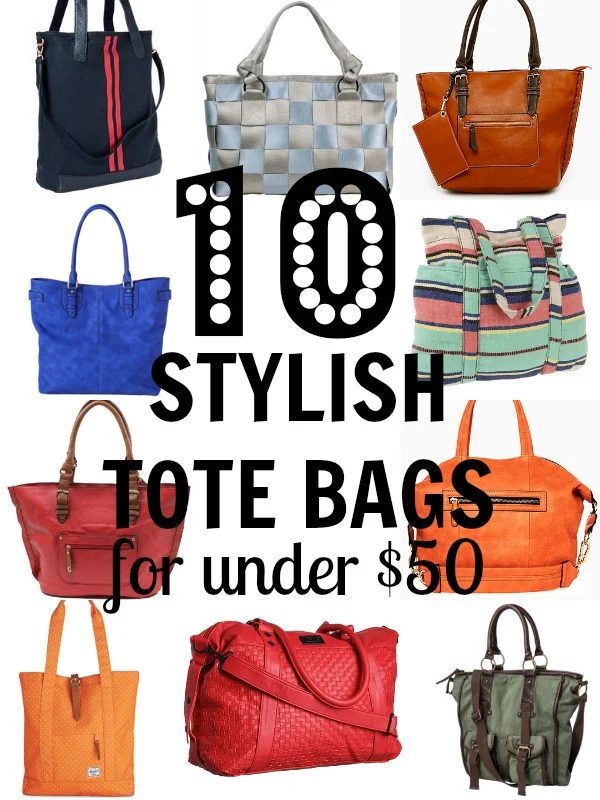 10 Stylish Tote Bags for Under $50, via Tipsaholic.com