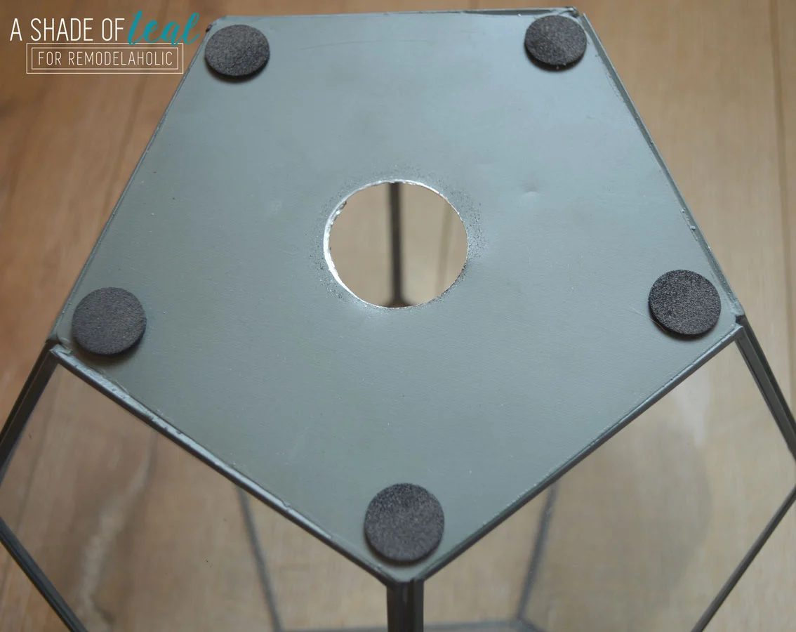 How to Turn a Geometric Terrarium into a Light Fixture by A Shade of Teal featured on Bekob