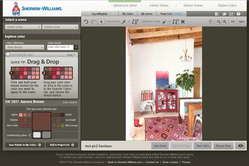 7 free online tools to test paint color before you buy - Sherwin Williams Color Visualizer