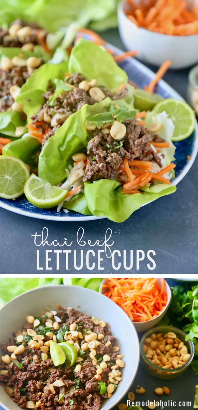 Try this delicious recipe as an appetizer or main dish with an asian flair. Thai Beef Lettuce Cups Recipe at Bekob.com