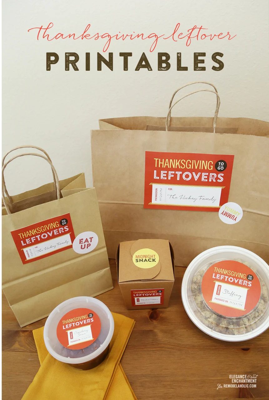 Thanksgiving Leftover Printables from Elegance & Enchantment for @Bekob #thanksgiving #printable #leftovers
