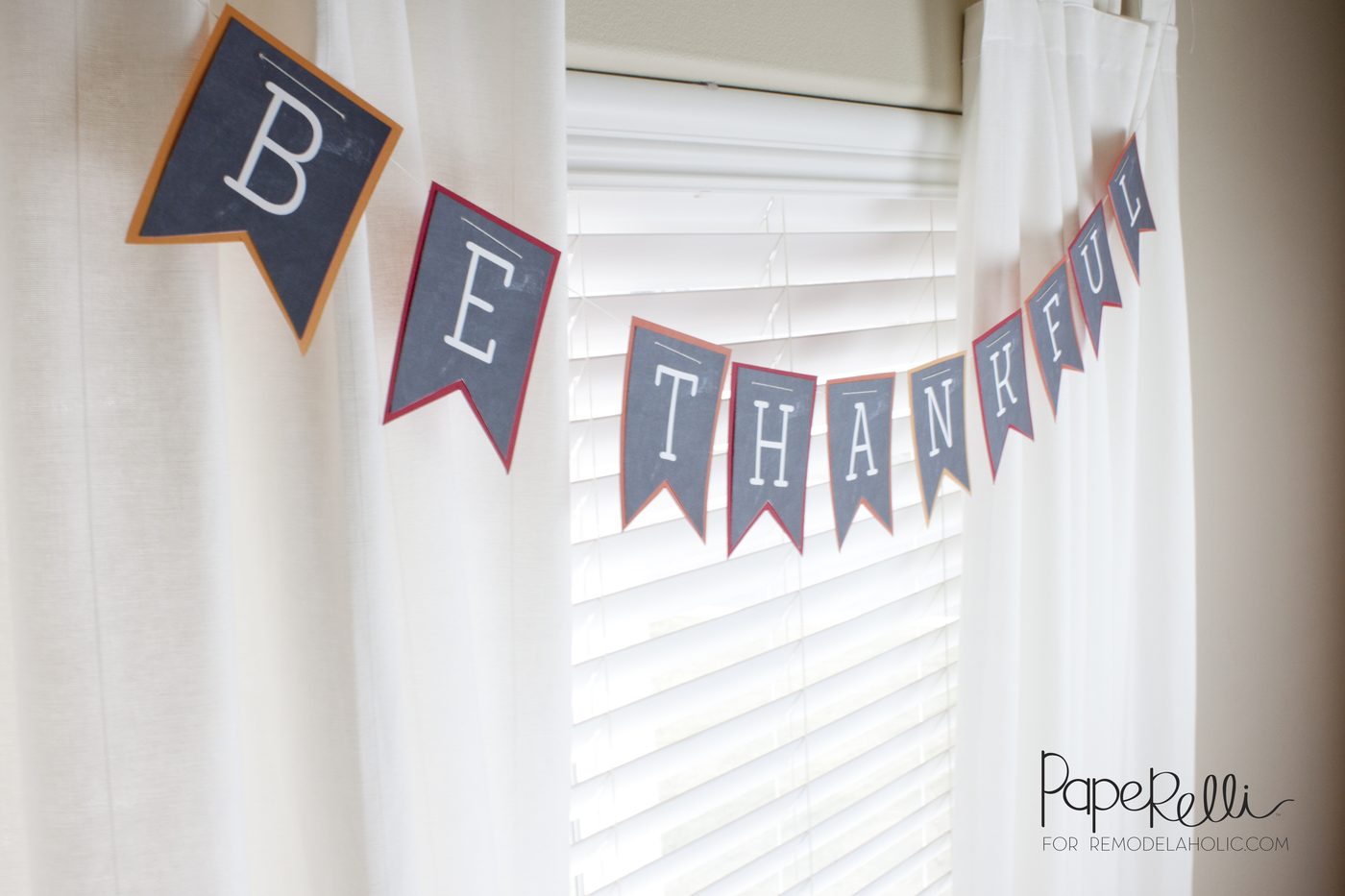 Thanksgiving Banner Printable Be Thankful @Bekob