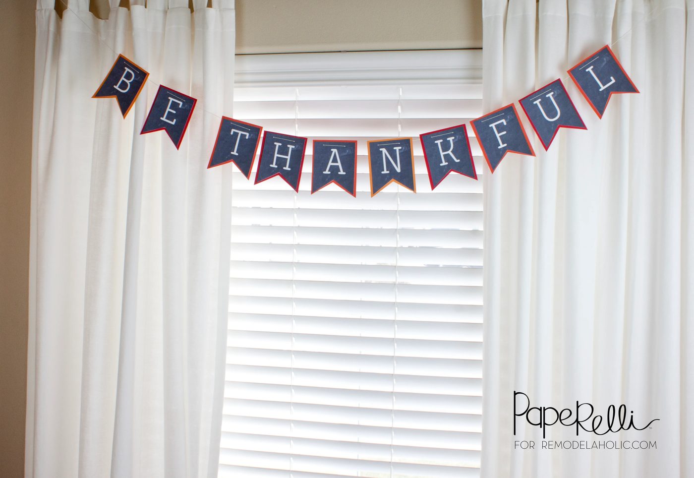 Thanksgiving Banner Printable Be Thankful @Bekob