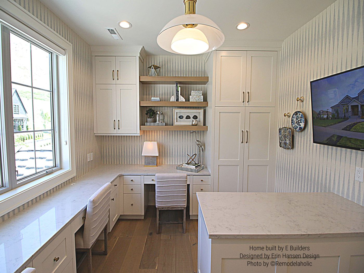 striking Transitional Laundry Room E Builders, Erin Hansen Design