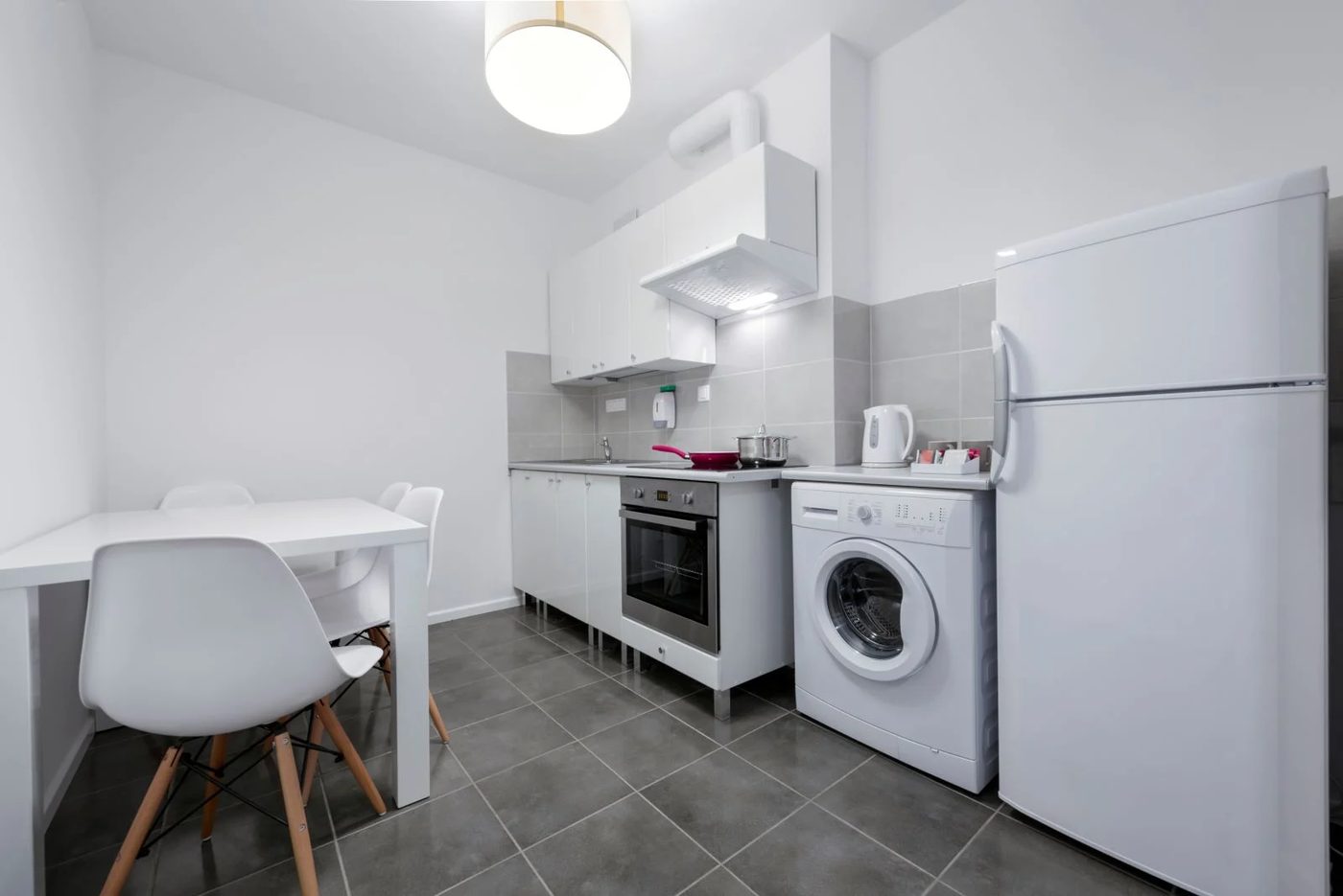 White Compact Kitchen