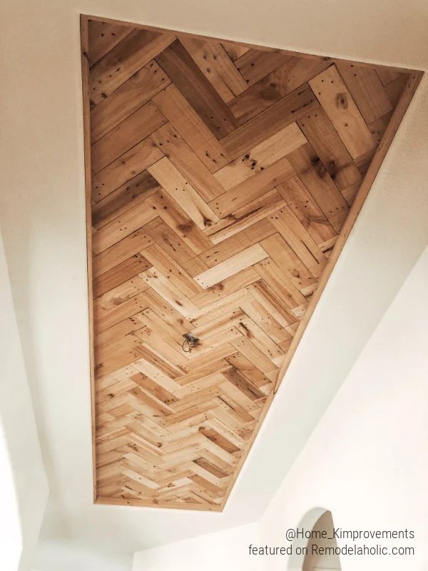 How To Install A Handmade Wood Ceiling Accent In A Tray Ceiling Farmhouse Entryway, Home Kimprovements On Bekob