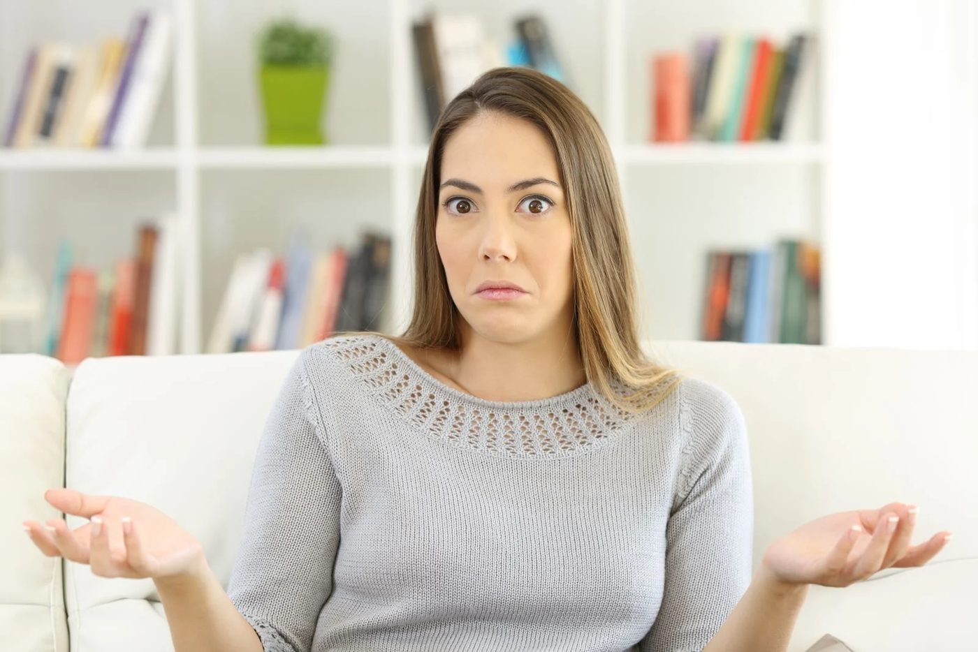 Confused Woman And Frustrated