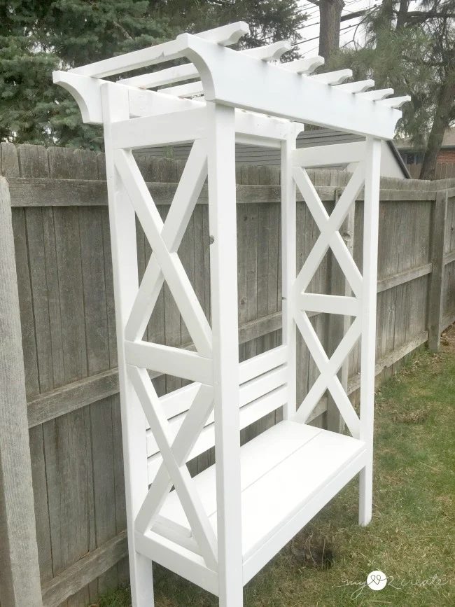 Build With 2x4s, Bench With Arbor, Mylove2create