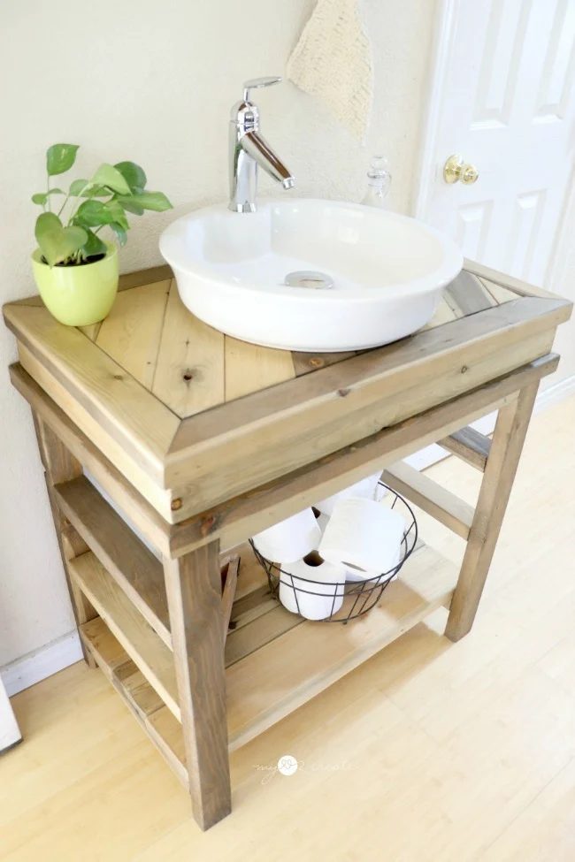 Build With 2x4s, Small Bathroom Vanity, Mylove2create