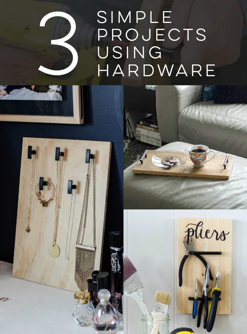 These 3 straightforward hardware projects give cabinet door hardware a whole new look! Use inexpensive options for modest-cost-friendly organizing, or splurge and give a few pieces