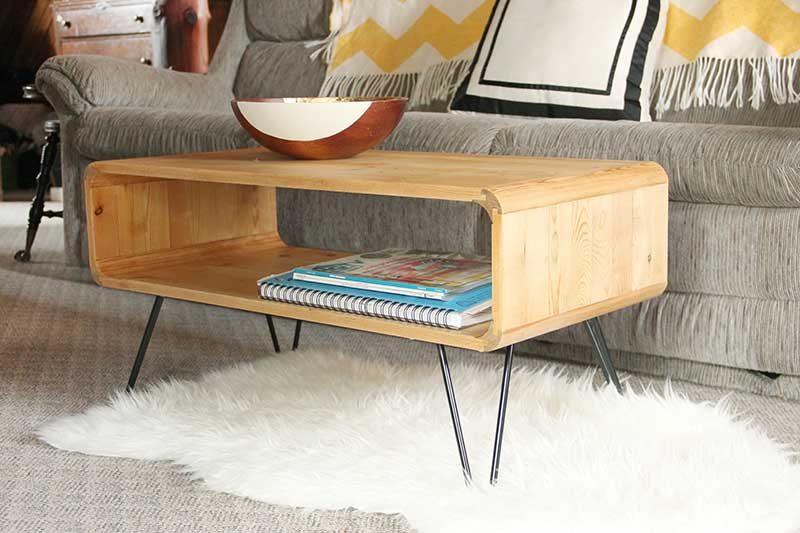 Thrifted Cubbies to Mid Century Modern Coffee Table