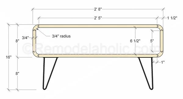 mid century modern coffee table by @Bekob-2