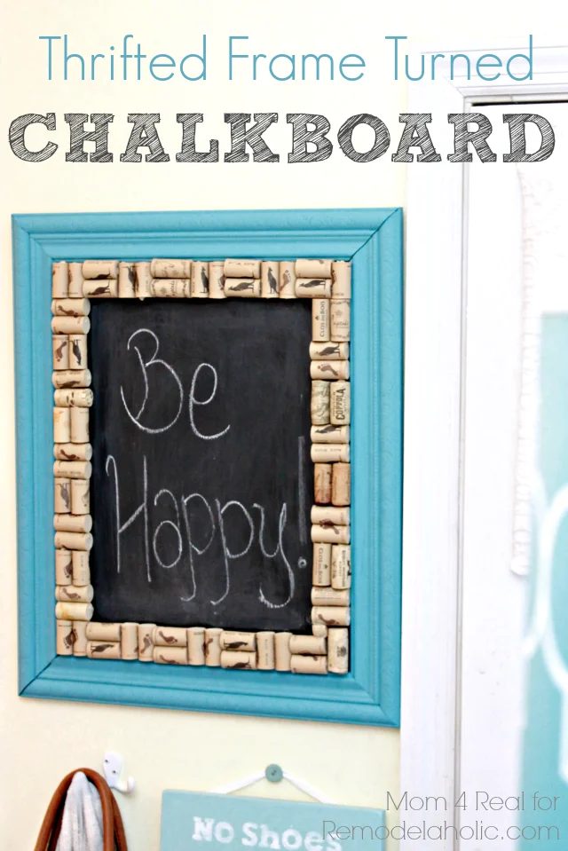 Thrifted Picture Frame Turned Chalkboard, Mom 4 Real on #Bekob