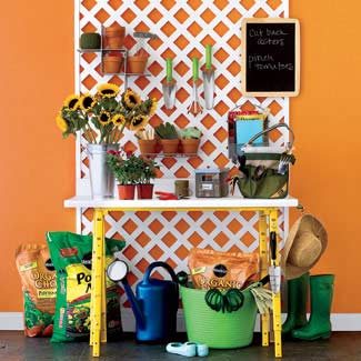 lattice gardening workbench, Good Housekeeping
