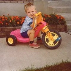 Justin on Big Wheel aug 11, 1979