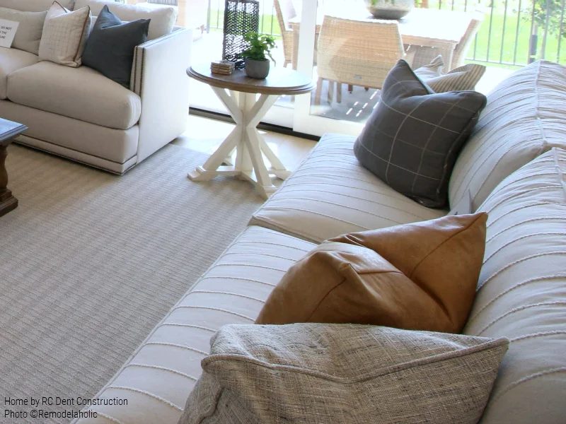 A Neutral Colored Sofa Defines A Space But Doesn't Dominate RC Dent Construction And Remedy Design 2018 Utah Valley Parade Of Homes Featured On Bekob