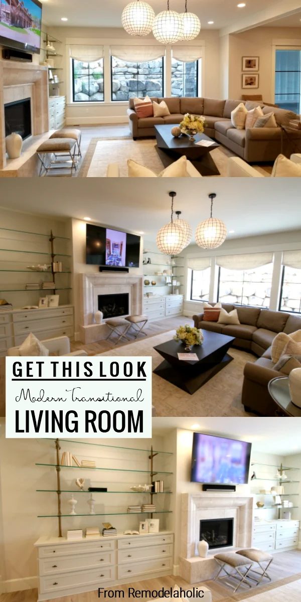 Modern Transitional Living Room, Get This Look From Bekob