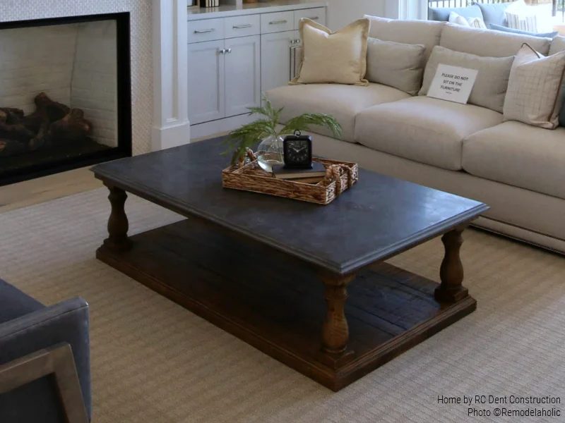 Wooden Coffee Table With A Dark Wood Finish RC Dent Construction And Remedy Design 2018 Utah Valley Parade Of Homes Featured On Bekob