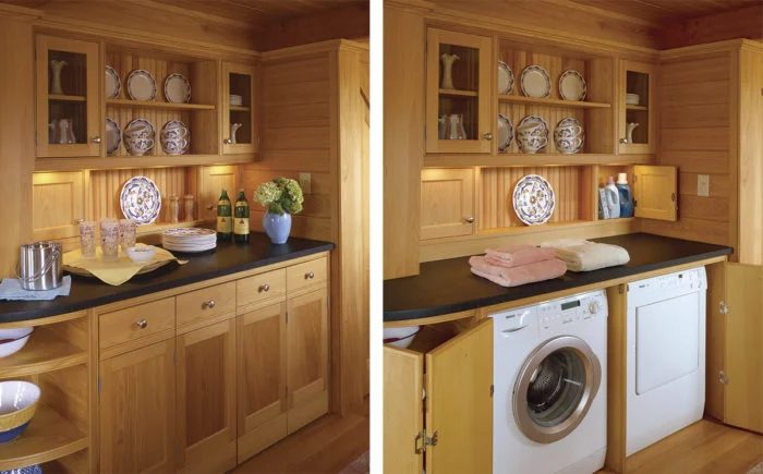 Small Laundry Room options, Hidden Washer And Dryer By Fine Home Building On Bekob