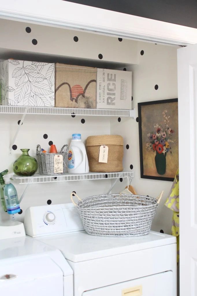 small laundry closet makeover, Rice Design