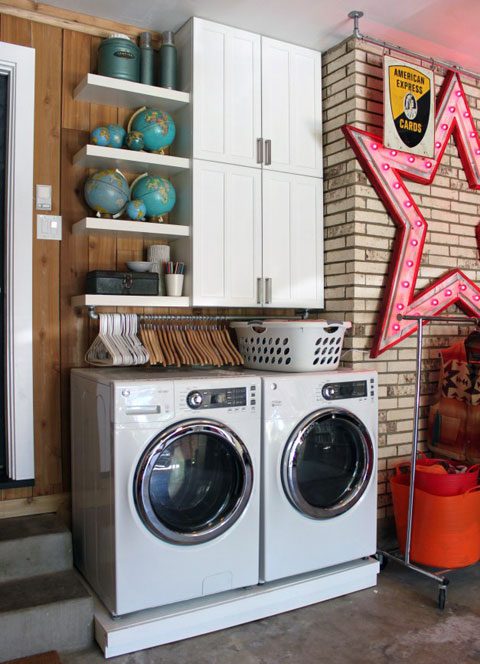 laundry space in the garage, I Heart Organizing reader feature
