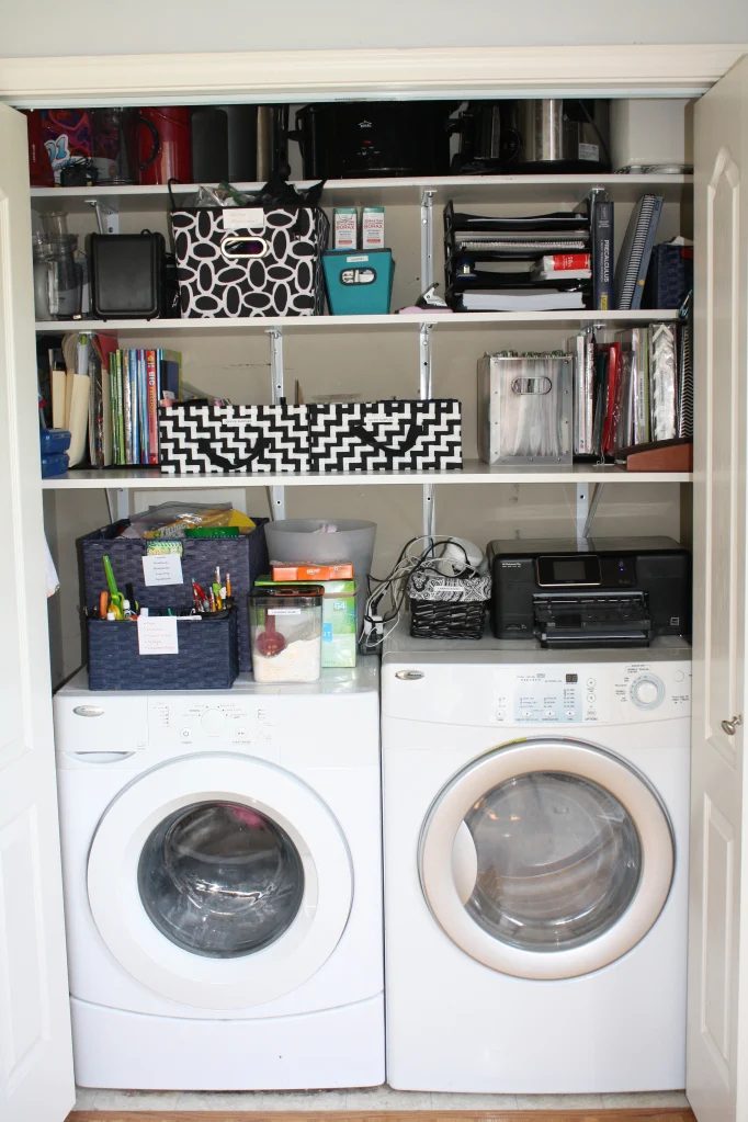 laundry closet and office, Organized by Helen