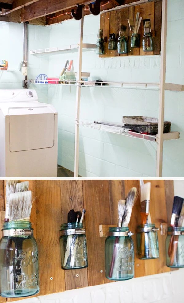 basement laundry room spruce and shelving storage, Ivy in the Bay