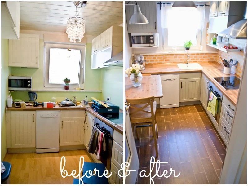 tiny kitchen reno before and after - Pudel-design featured on @Bekob