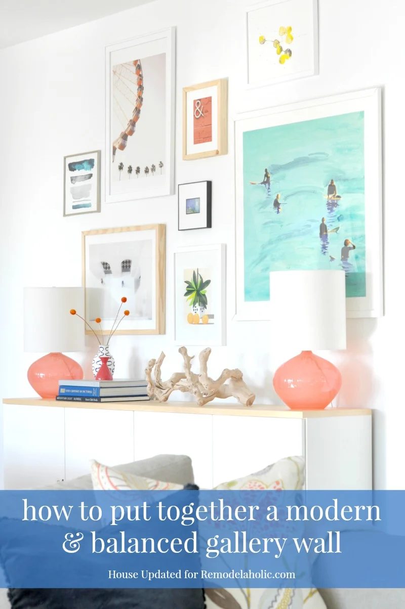 Tips for creating a modern, balanced gallery wall that isn't boring!