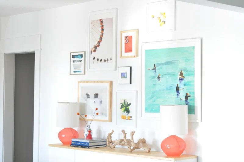 Tips for Creating a Modern Balanced Gallery Wall by House Updated featured on Bekob
