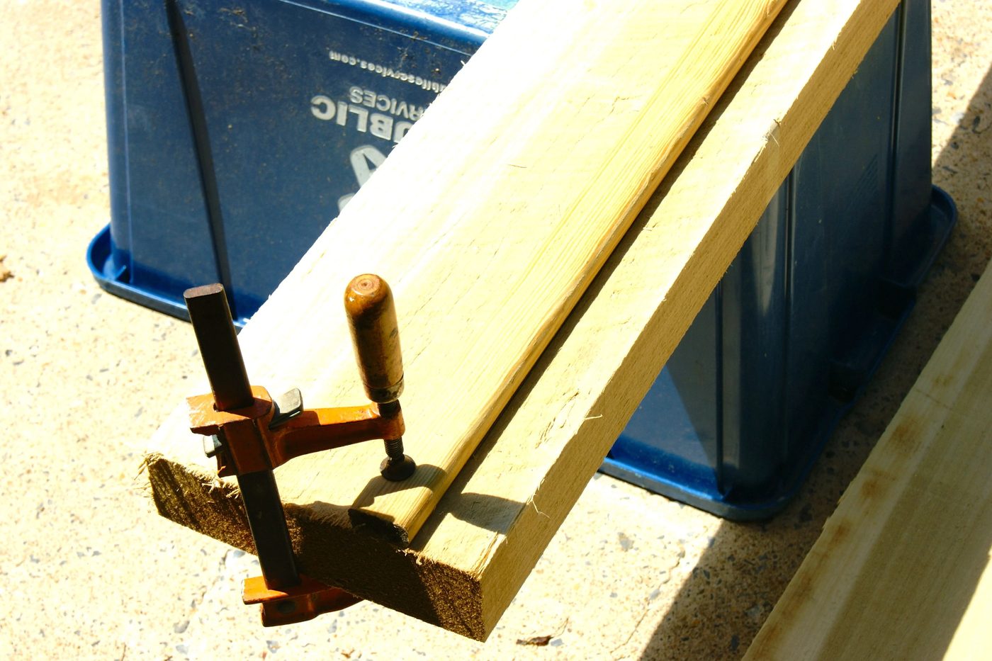 use a wood "fence" guide to cut a straight line with a circular saw, no table saw required