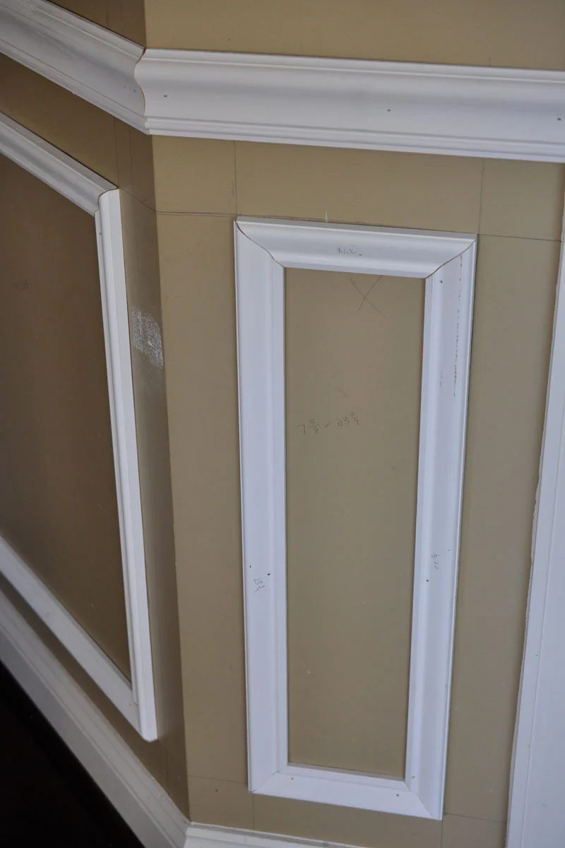 Tips and Tricks for Installing Trim and Wainscoting -- yes, it's okay to draw on the walls!