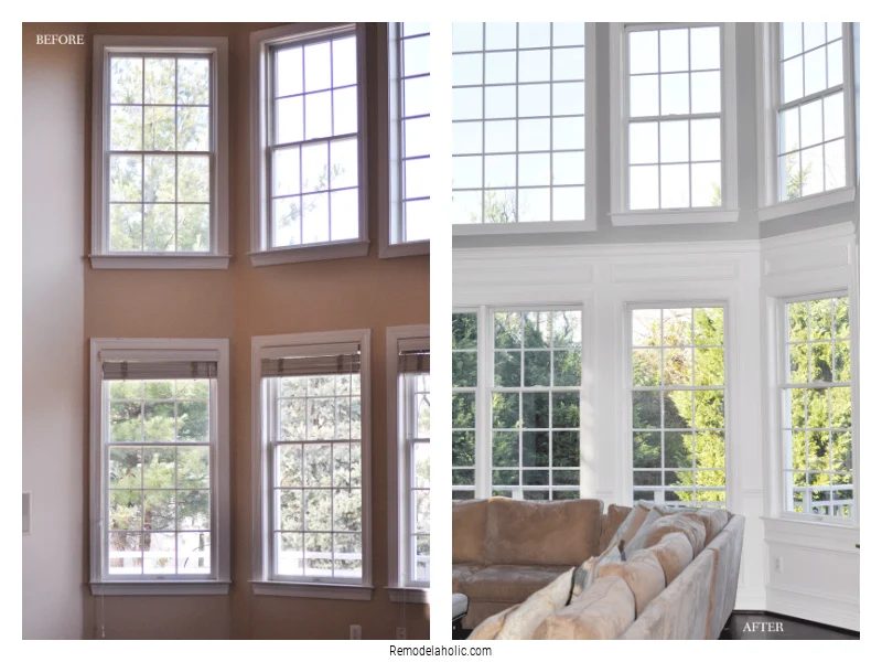 Installing Trim To Two Story Windows From Bekob