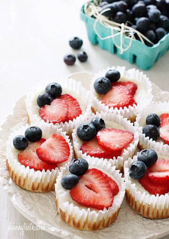 Healthy cheesecake for the Fourth of July