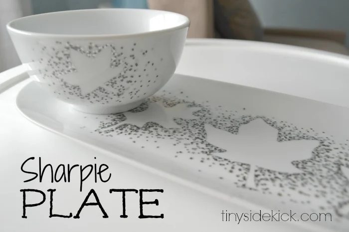 11-8 fall leaf sharpie plate, Tiny Sidekick