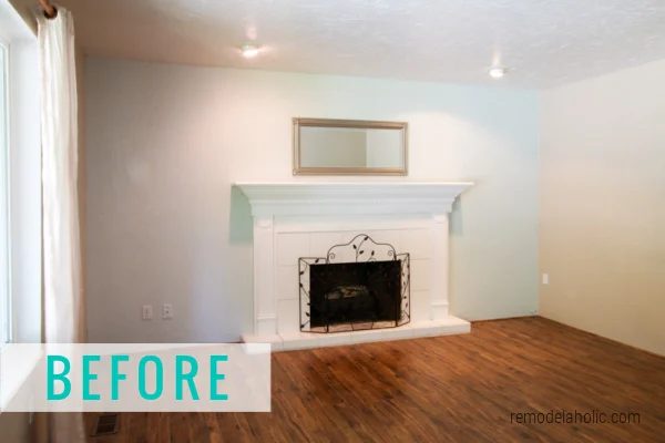 Jordan House 1970's Fireplace Remodel And Mantel Makeover Before, Bekob