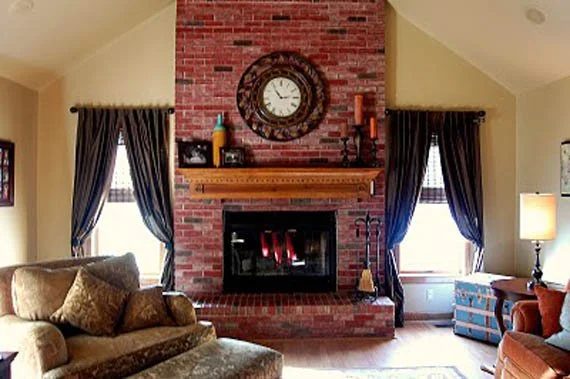 Brick Fireplace Revamp