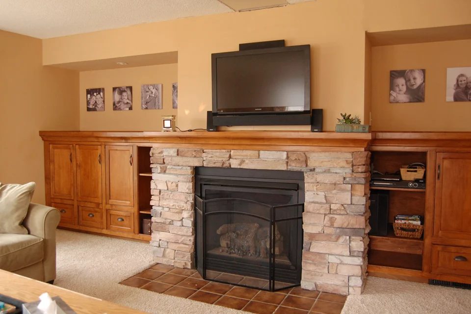 Handmade Gas Fireplace Install With Built In Bookshelves, Ramblings From The Burbs On Bekob