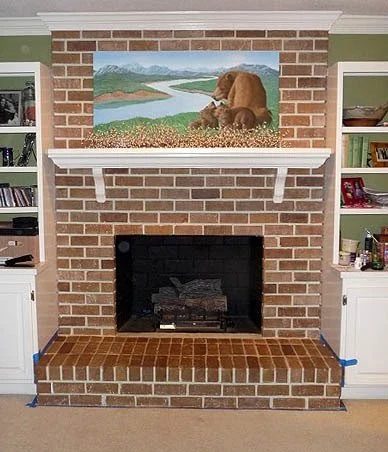 Faux Painted Brick
