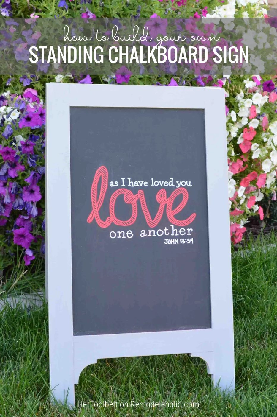 How To Build Your Own Standing Chalkboard Easel Sign, Bekob
