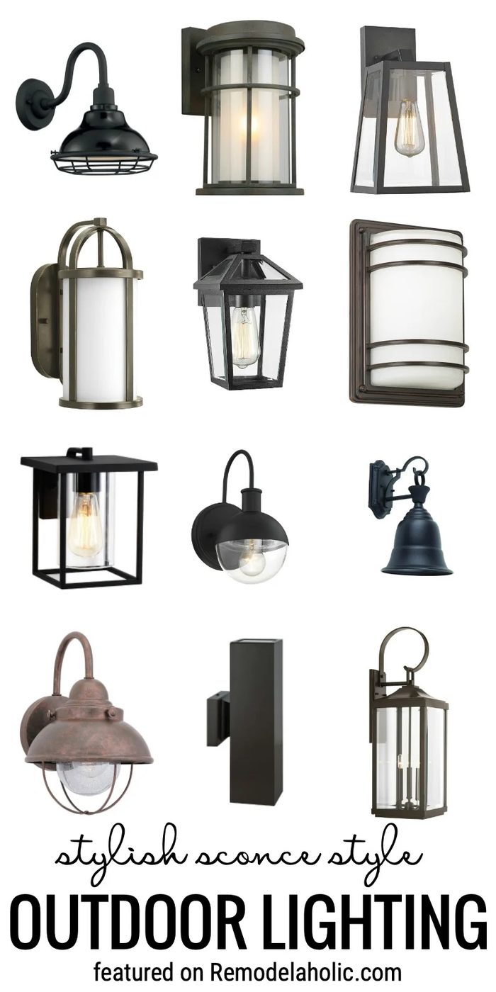 Add A Bump To Your Curb Appeal With These Stylish Sconce Style Outdoor Lighting Featured On Bekob.com #outdoorlighting #outdoorsconces