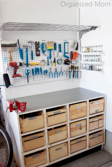 organized garage and painted tools, Organized Mom